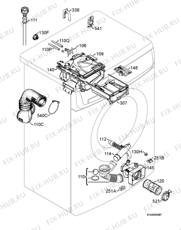 Взрыв-схема стиральной машины Zoppas ZF2461 - Схема узла Hydraulic System 272